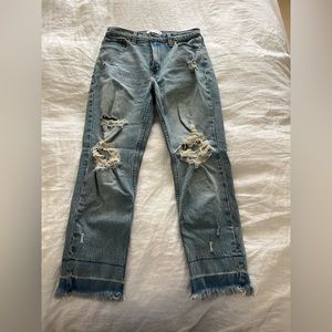 High rise mom jean from Abercrombie and fitch.